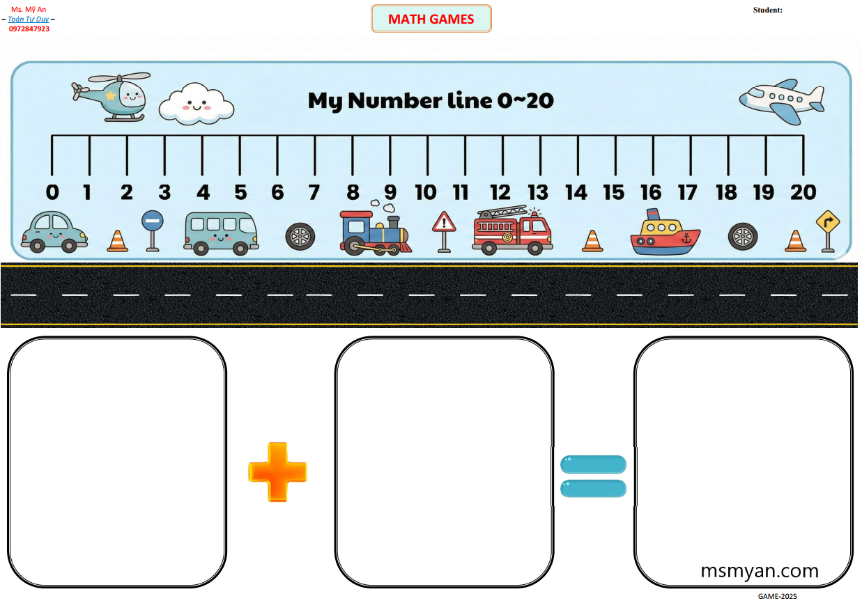 🚗 BIẾN TRỤC SỐ THÀNH "ĐƯỜNG ĐUA" - BÉ HỌC CỘNG TRỪ MÊ SAY